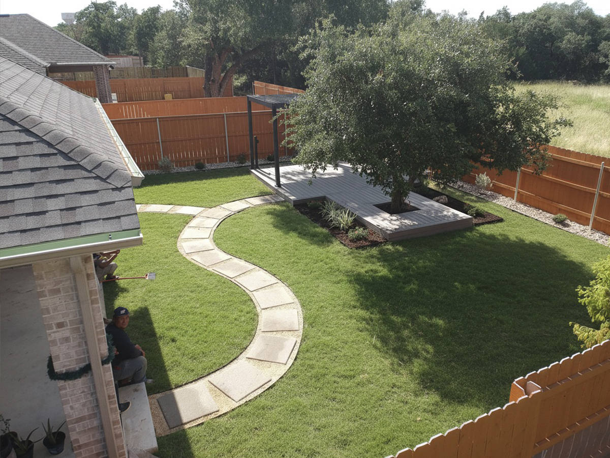 Diego at a completed project