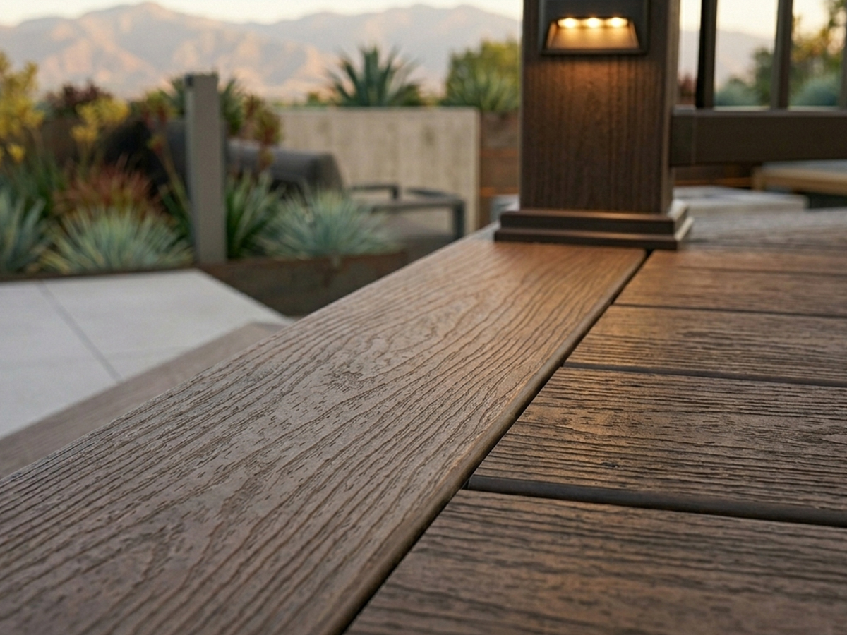 Wood deck with irrigation system in Austin TX