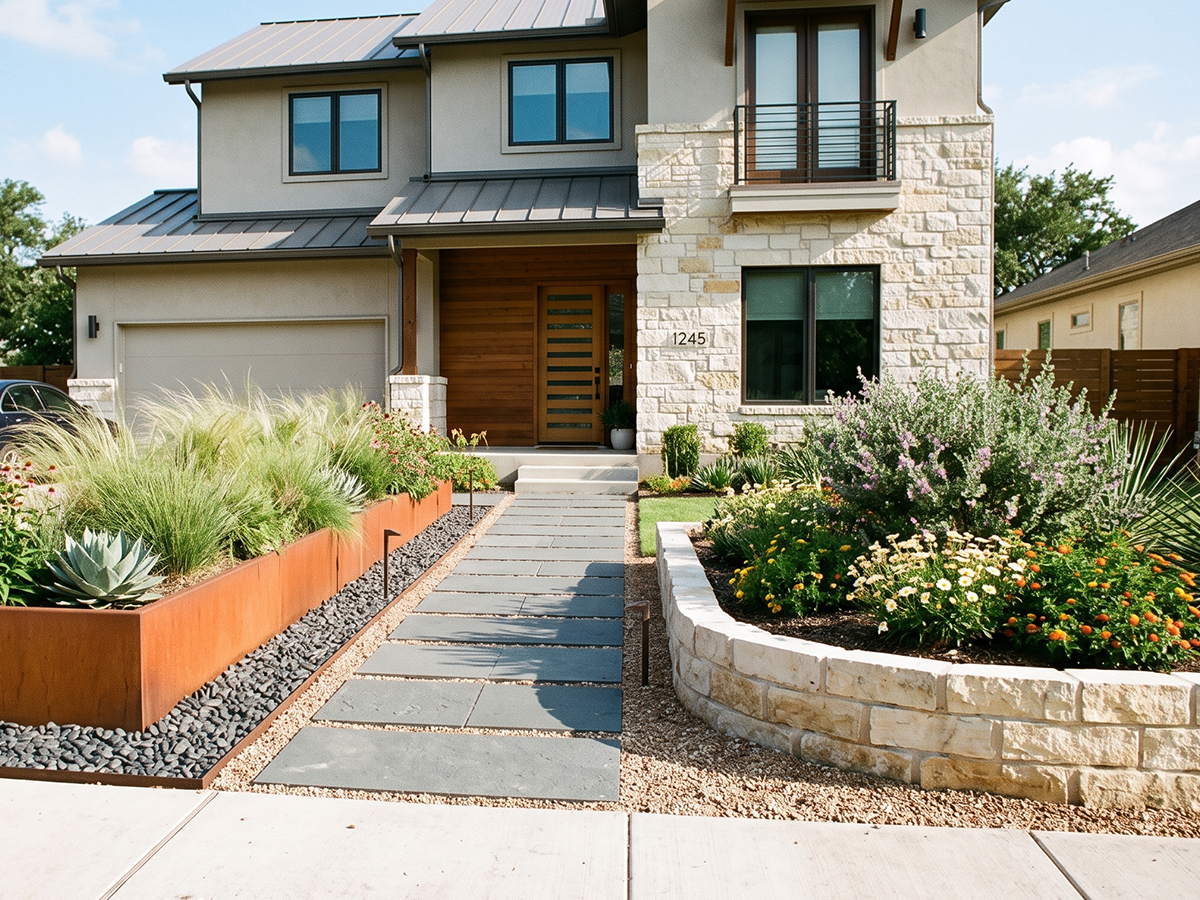 Hardscape — stone patio and pathways Austin TX